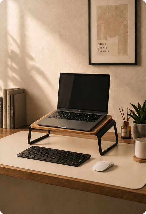 Desktools Teak Laptop Stand